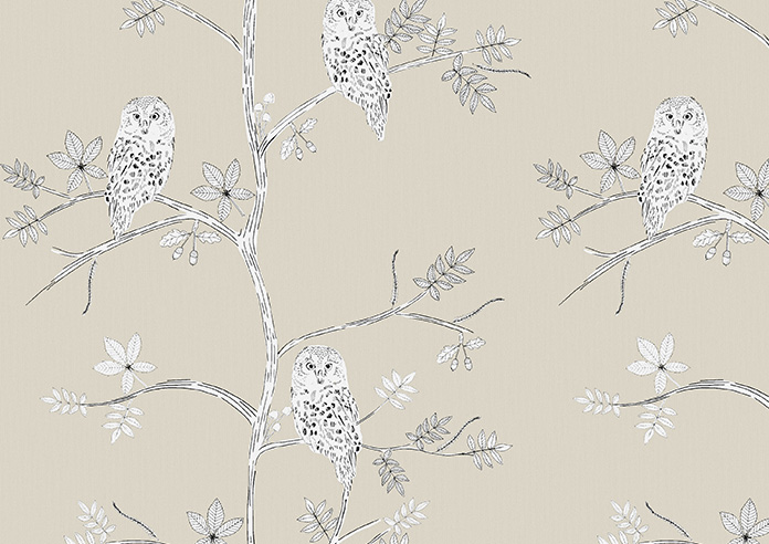 Treetop Owls, Feather Brown - Twist&Fit Roller Blind - Image 6